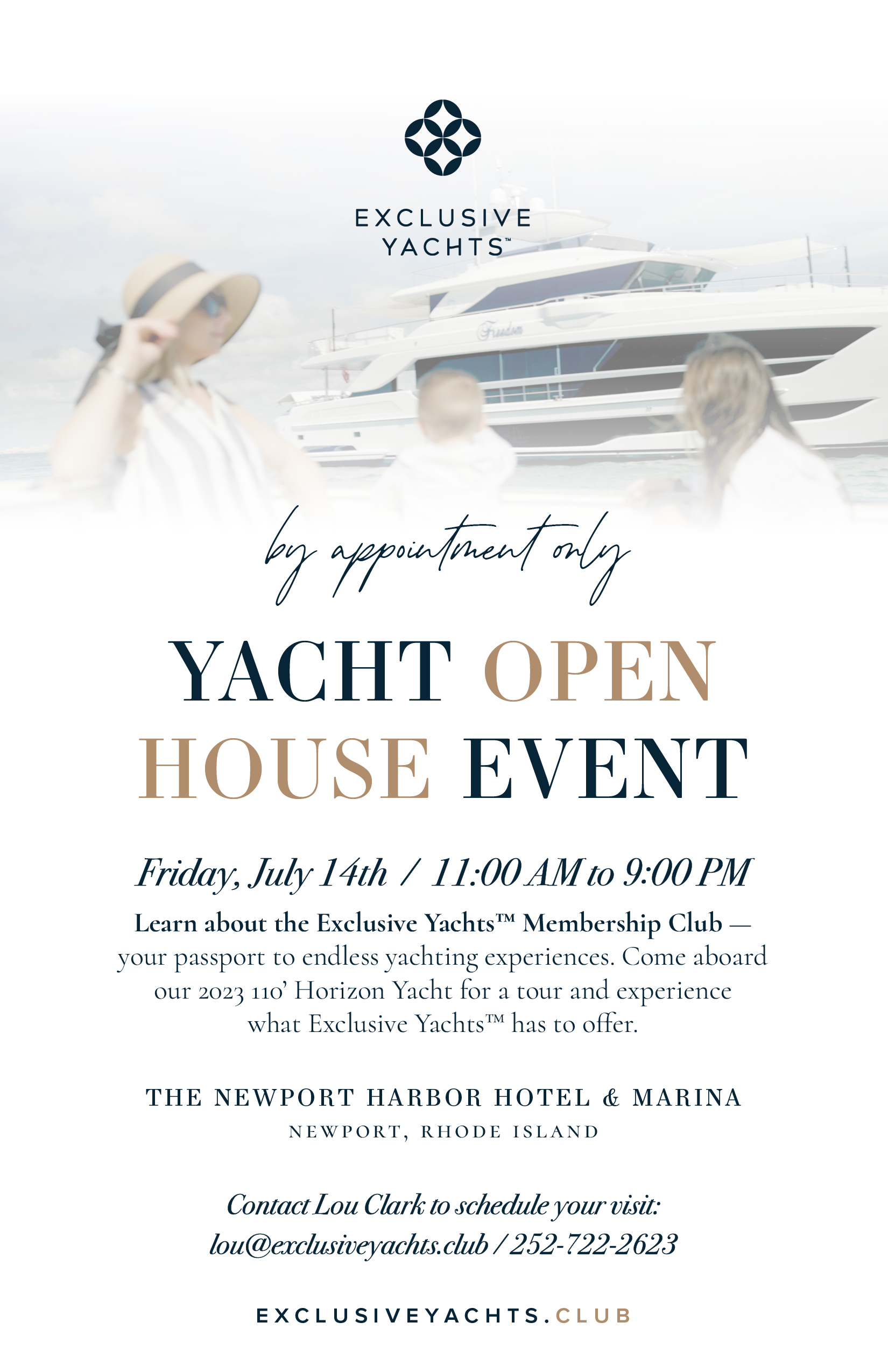 Invitation to the Exclusive Yachts Open House - July 14 - Newport Rhode Island - RSVP
