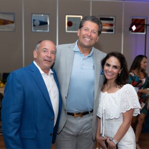 Exclusive Yachts Launch Party - Bill and Jacquie Charbonneau with guest, Naples Sailing & Yacht Club