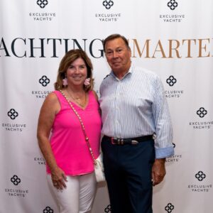Exclusive Yachts Launch Party - Guests at Naples Sailing & Yacht Club - step and repeat photo