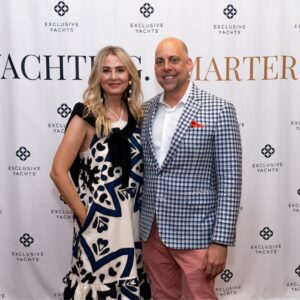 Exclusive Yachts Launch Party - Guests at Naples Sailing & Yacht Club - step and repeat photo