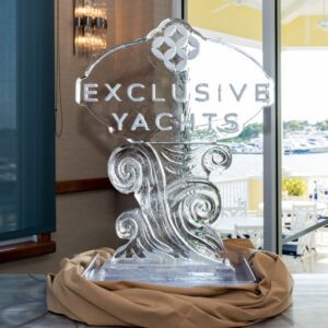 Exclusive Yachts Ice Sculpture at the EY Naples Launch Party