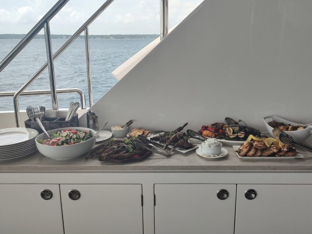 Exclusive Yachts - Lunch Buffet on Motoryacht Freedom - Newport Day Trip