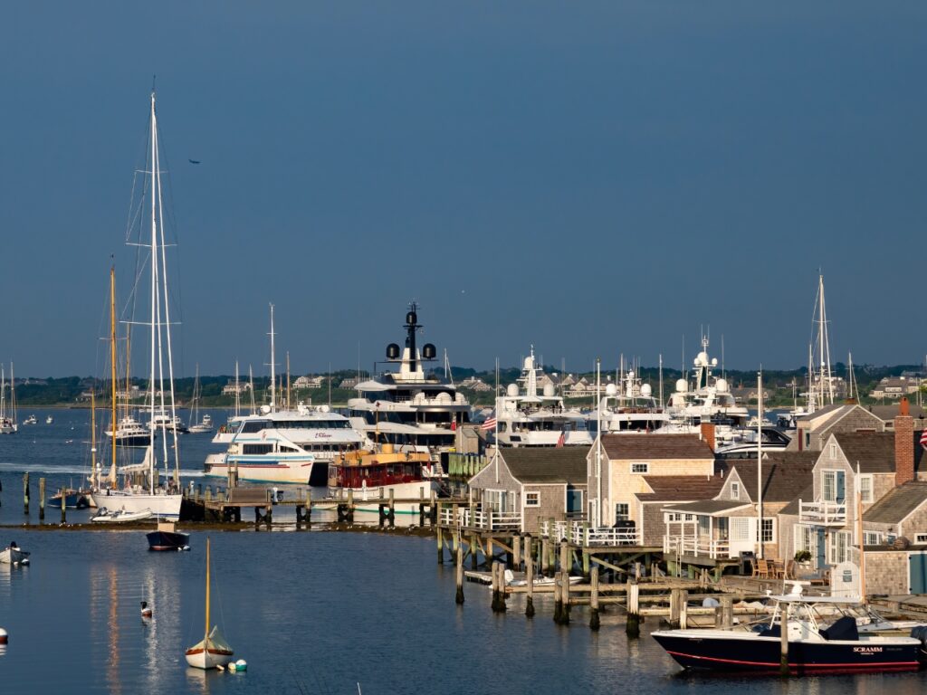 Exclusive Yachts - Nantucket dockside