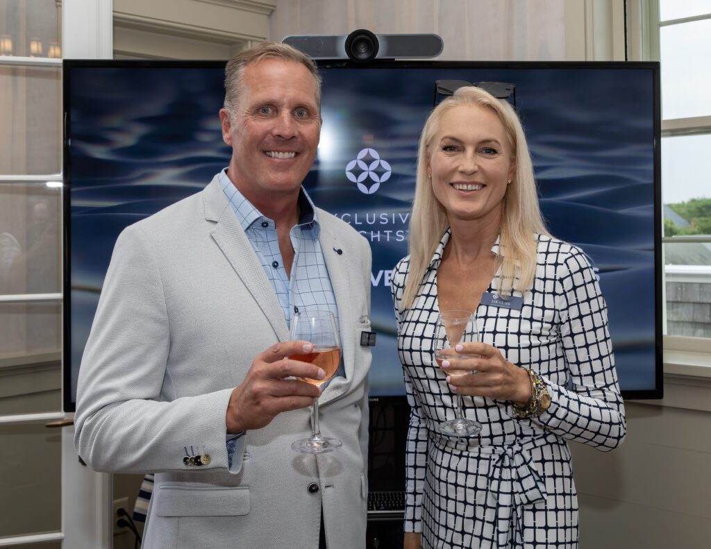 Exclusive Yachts - Scott Stuckman and Lou Clark at the Nantucket Launch party