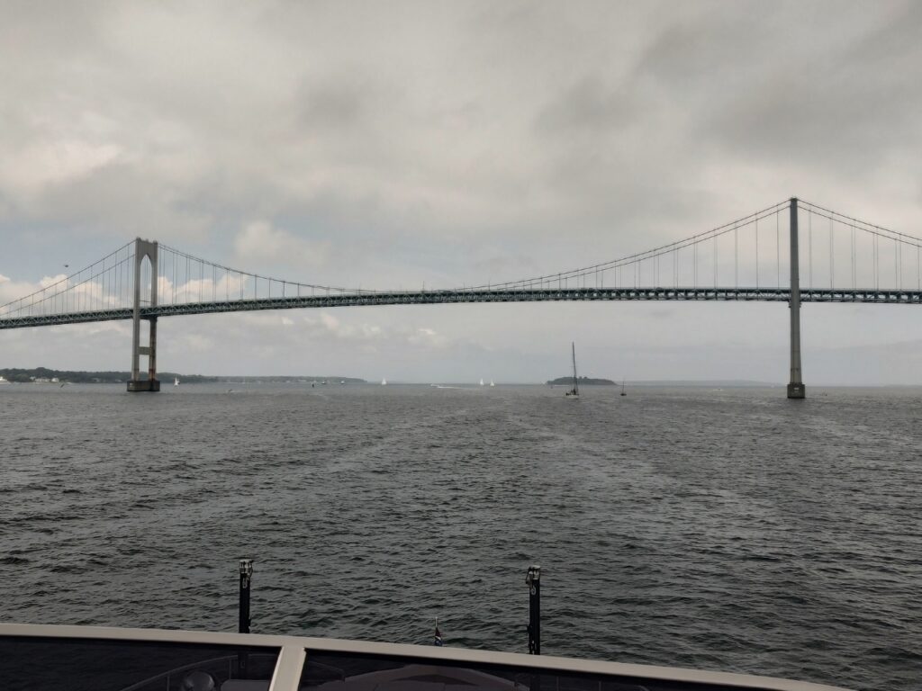 Exclusive Yachts - The Claiborne Pell Bridge, commonly known as the Newport Bridge, in Newport Rhode Island