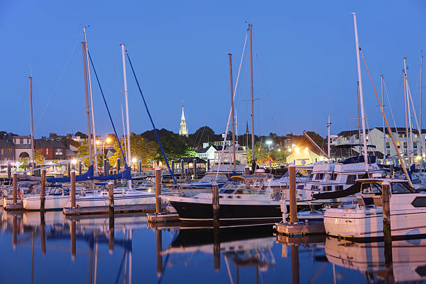 Exclusive Yachts - sunset at Newport, RI