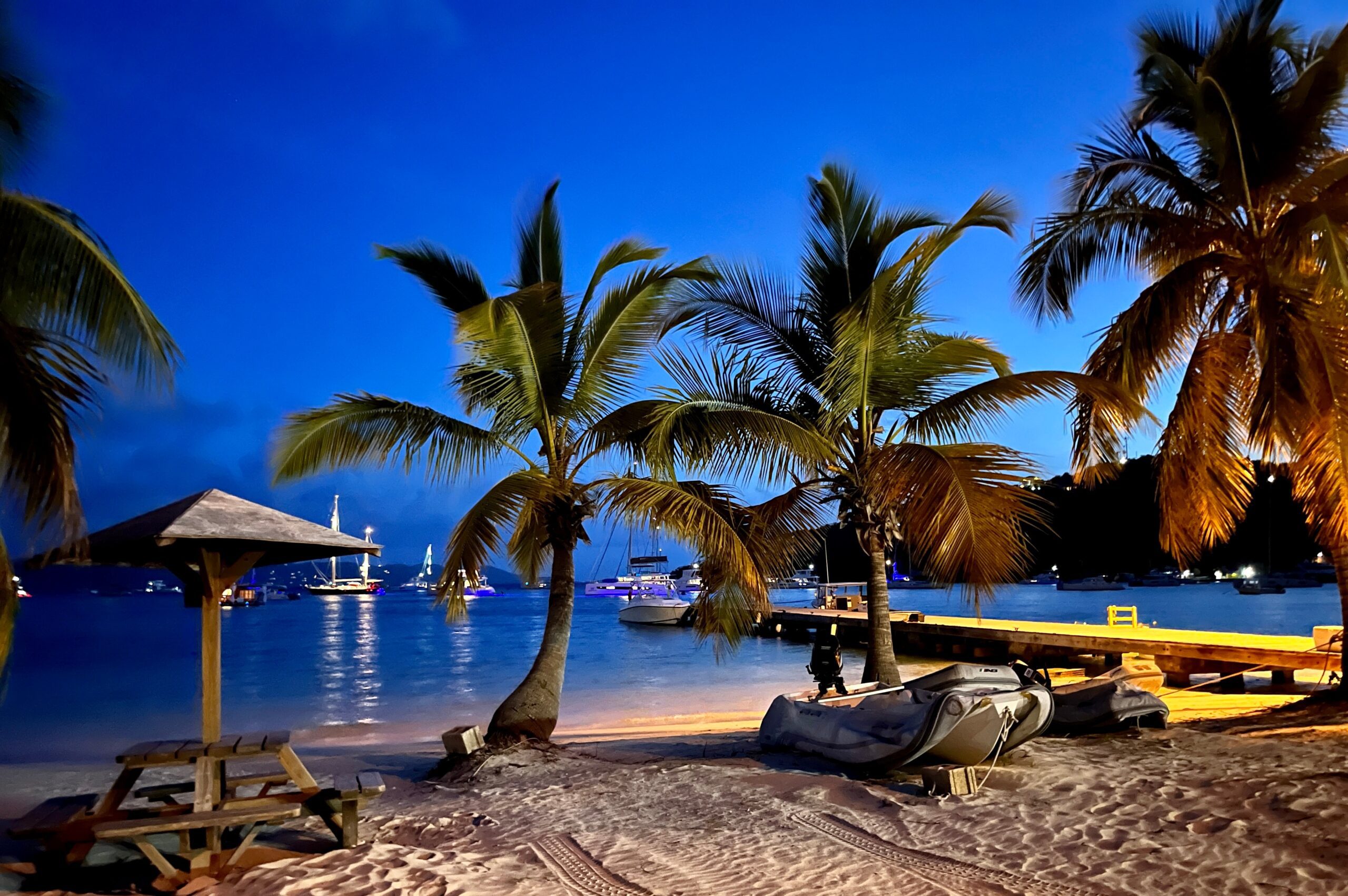 Exclusive Yachts - Scenic view of jost van dyke at twilight