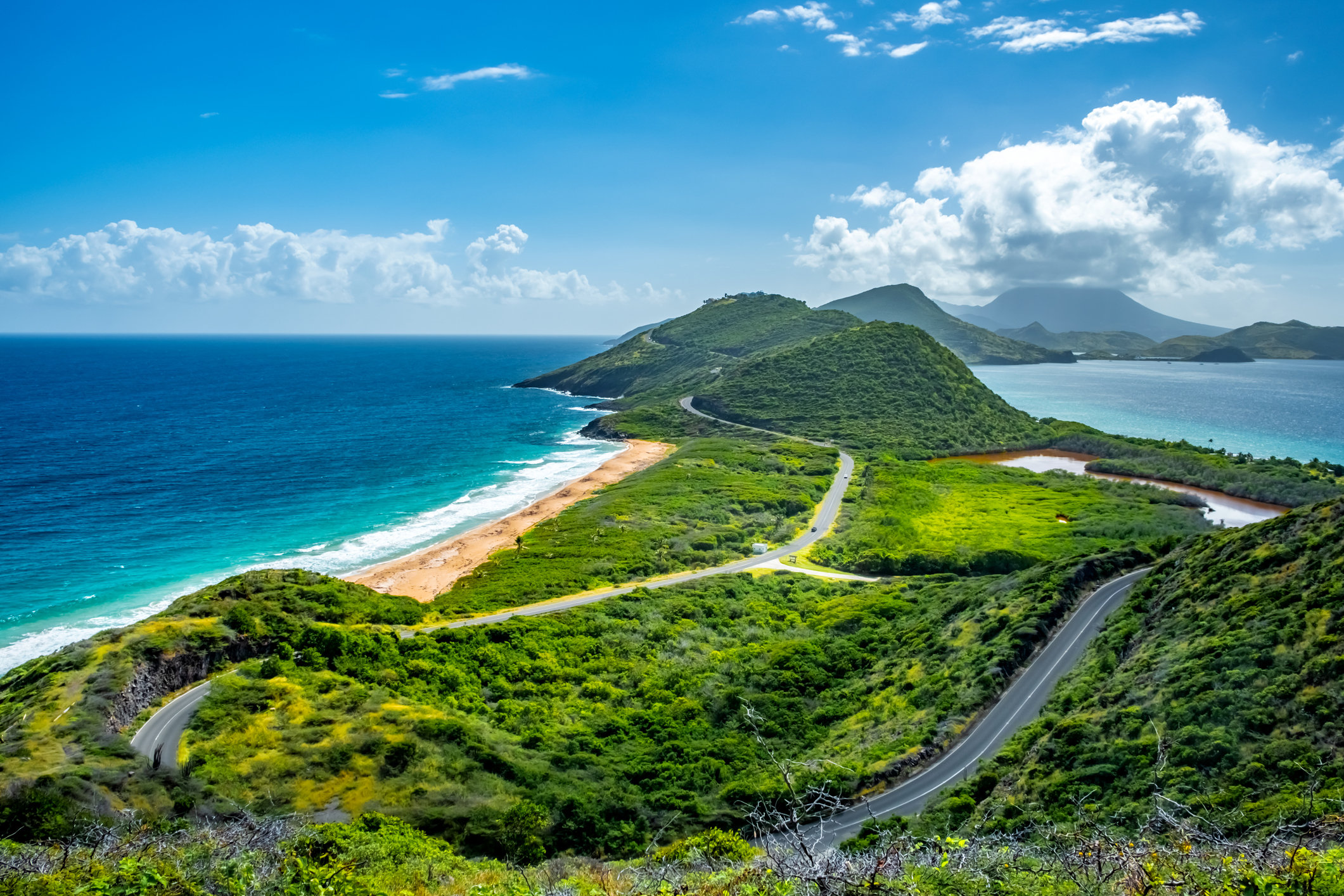 Exclusive Yachts - Saint Kitts Panorama With Nevis Island In The Background