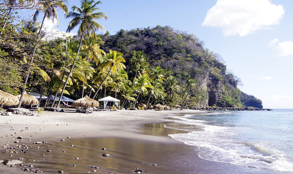 Exclusive Yachts - Anse Mamin is a bay on the coast with a small black sand beach in the district of Soufrière, Saint Lucia. It is located near Anse Chastanet and the two beaches are linked by a rocky path under the cliffs