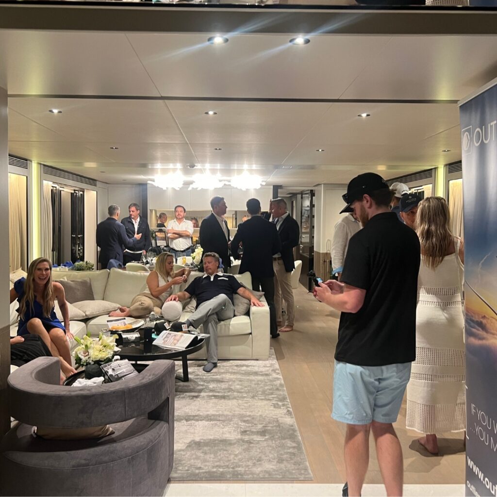 Exclusive Yachts - FLIBS Cocktail Party aboard 110' Horizon Freedom