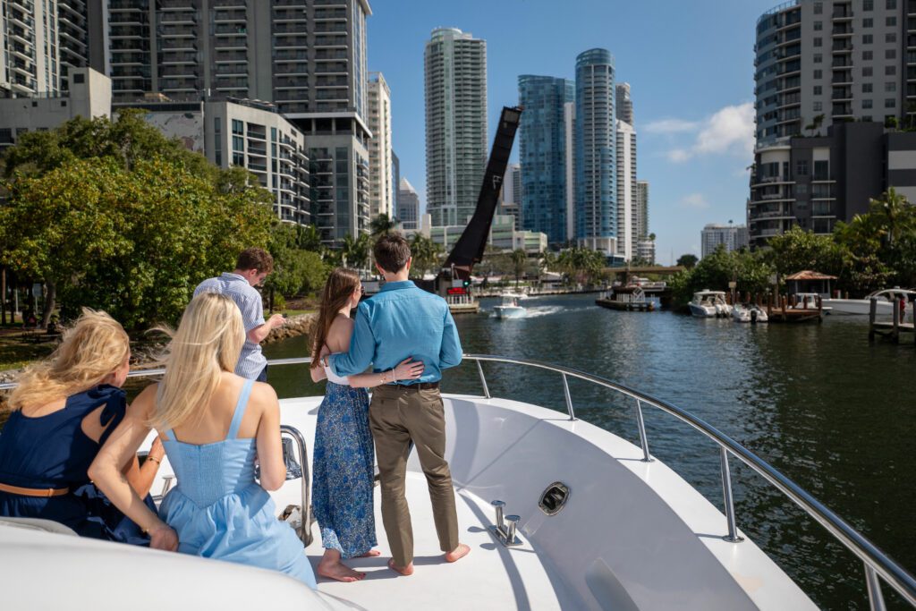 Exclusive Yachts - members aboard 95 foot intermarine superyacht